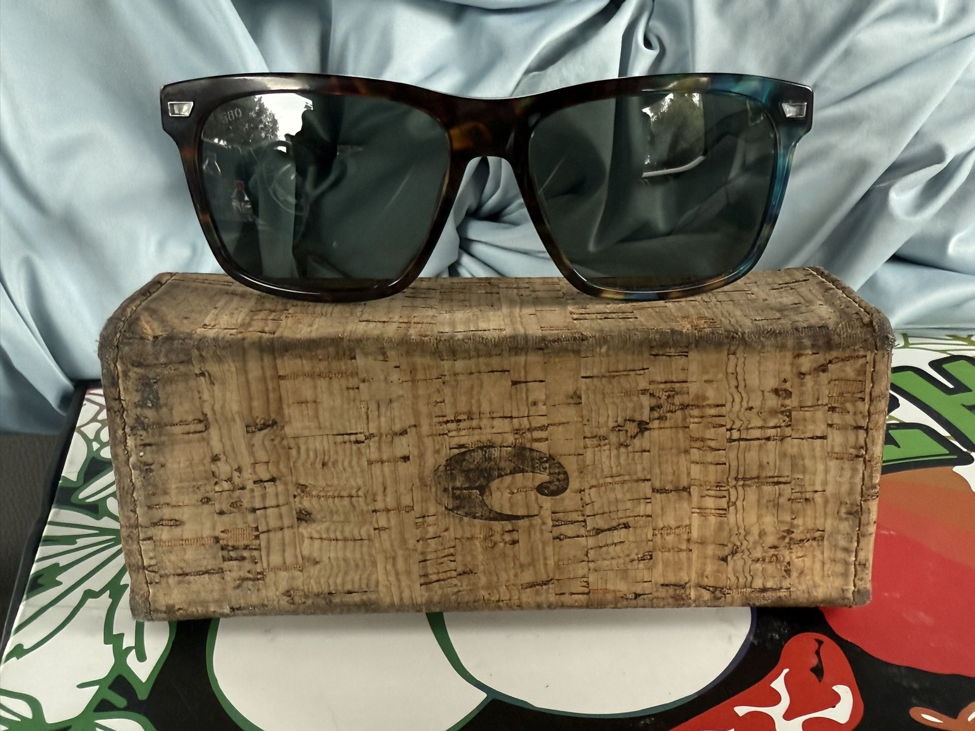 Costa Del Mar Aransas Polarized Sunglasses Shiny Ocean Tortoise