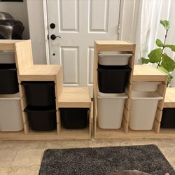 2 Ikea Trofast Storage Cubbies/with Bins