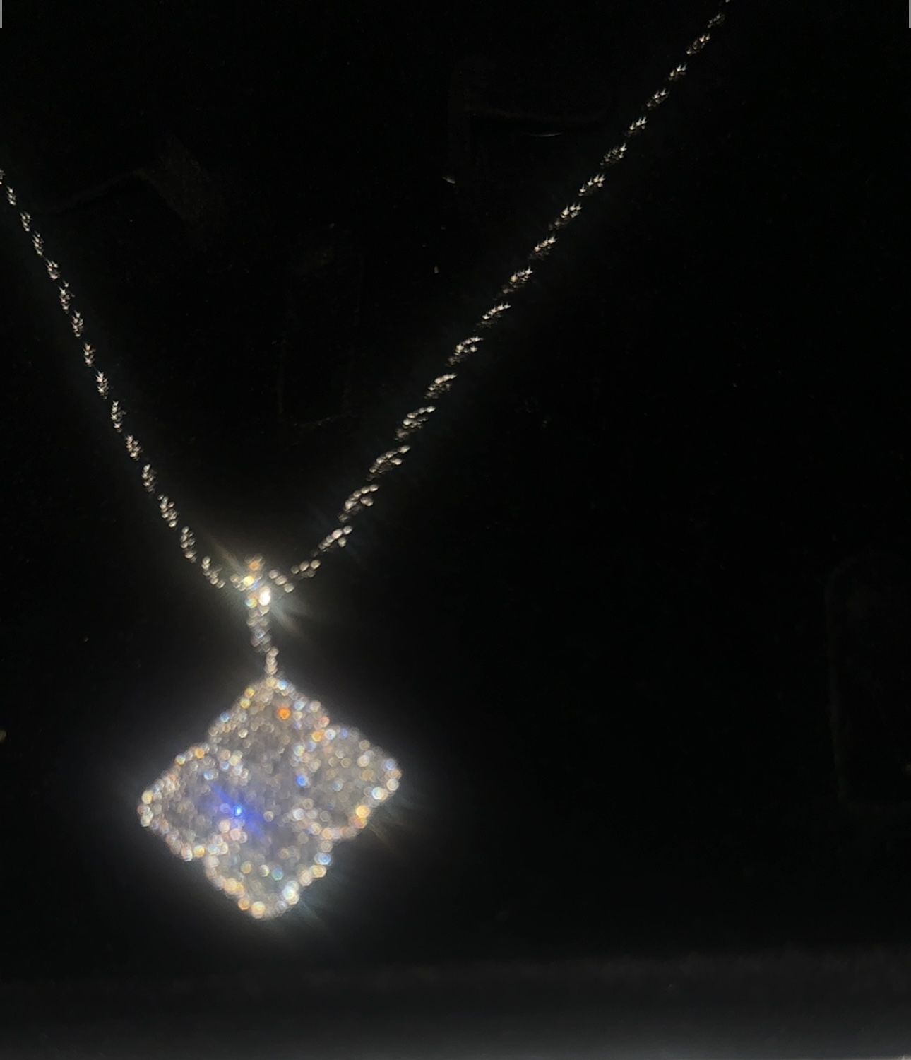 18 k Gold Plated Clover Charm Necklace