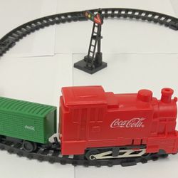 Coca-Cola Battery Operated Train Set From Popcorn Tin Tested and Working