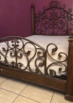 Beautiful bed frame with reclining mattress