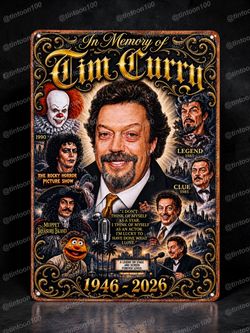 Tim Curry Memorial Tribute Metal Sign