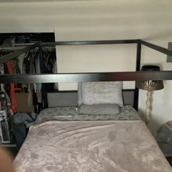 QUEEN CANOPY BEDFRAME // MEMORY FOAM NEW MATTRESS AVAILABLE 