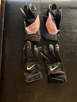 2 Pairs Nike Keystone Women’s Batting Gloves – Medium – Black/Pink