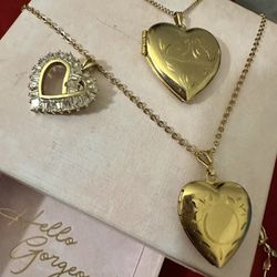 Gold Heart Lockets / Pendant