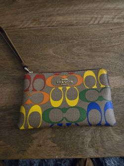 Authentic Coach Pride Wristlet