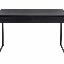 Modern Black Writing Desk / Vanity with 2 Drawers
