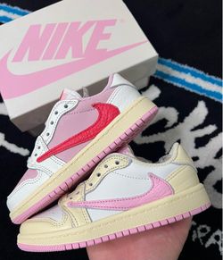 Jordan 1 Low ‘Travis Scott’ Shy Pink 13C & Tropical Pink 11C