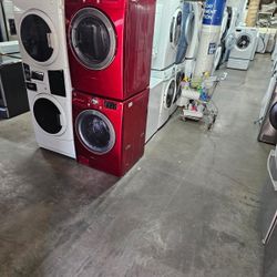 Blow Out Sale Warehouse Full Of Nice Like Brand New Washer Dryer Fridge Stove Stackable Free Warranty Only 65for Financing 90day TO Pay 
