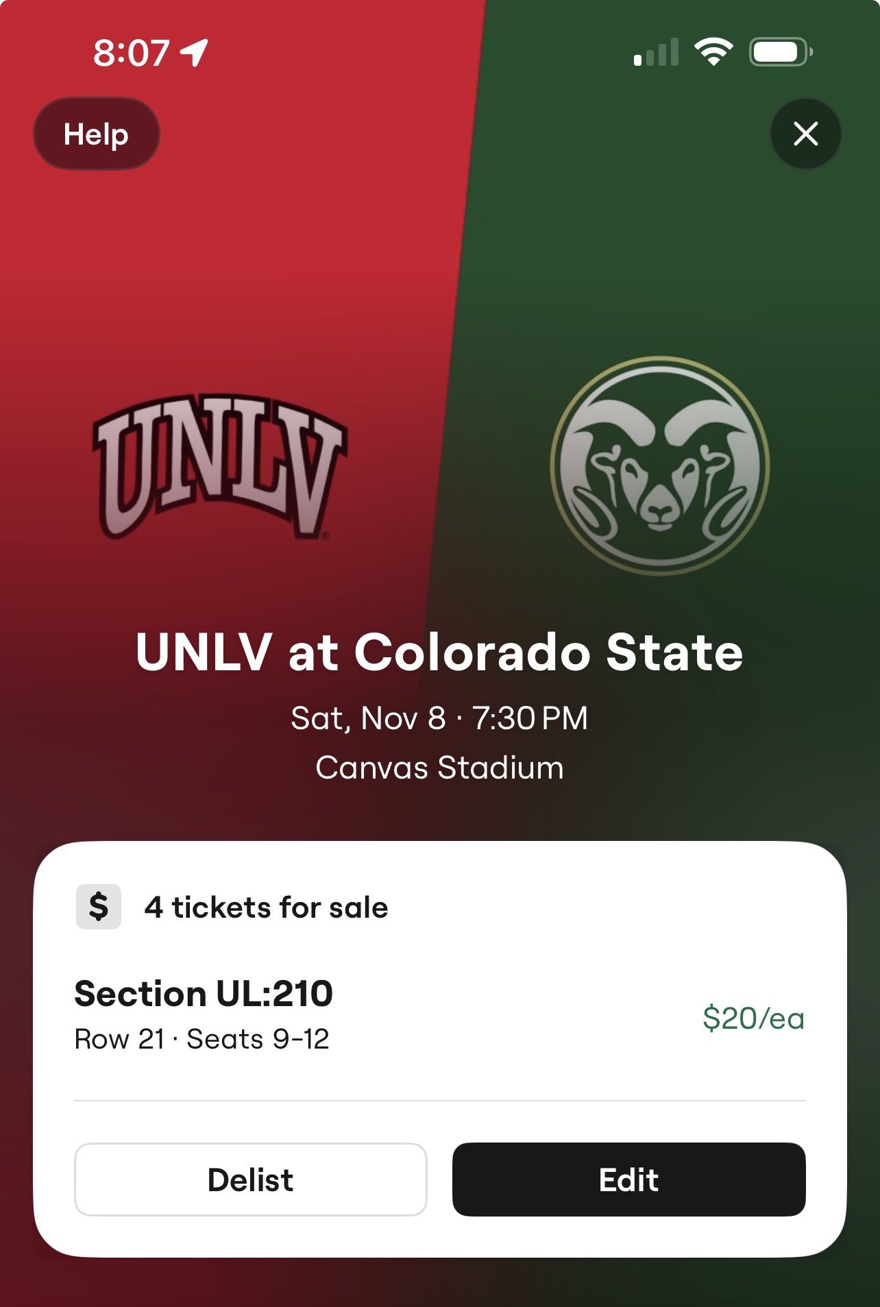 CSU Vs UNLV Tickets