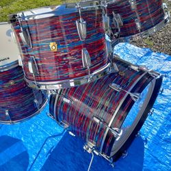 Ludwig Psychedelic Red Hollowood Drums