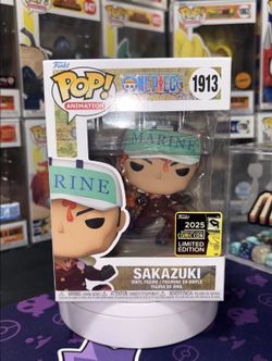 Sakazuki Middle East con sticker Funko Pop one piece