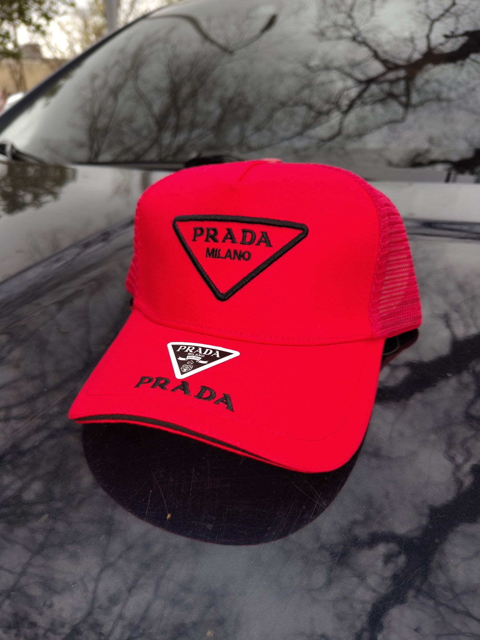 Prada Red Hat / New / $120