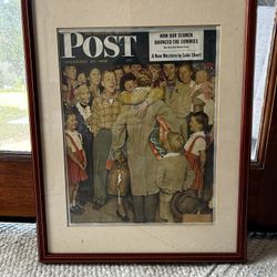 Framed Norman Rockwell post Cover