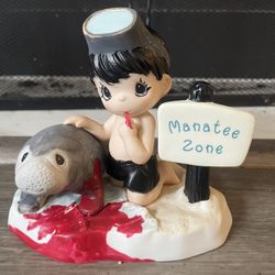 Goth Figurine With Box Hand Painted 