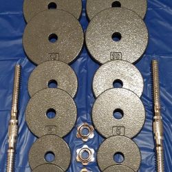 CAST  IRON  ADJUSTABLE  DUMBBELLS SET.
  