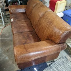 Leather Couch Well Used
