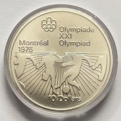1976 Olympics Soccer .925 Silver 1.44 oz. ASW
