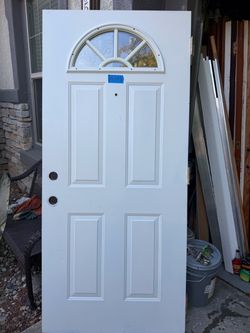 Exterior Metal Door With Window  Please check the description and pictures