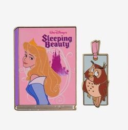 Disney Princess Aurora Book & Bookmark Enamel Pin
