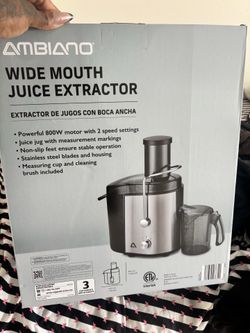 Wide mouth juice extractor