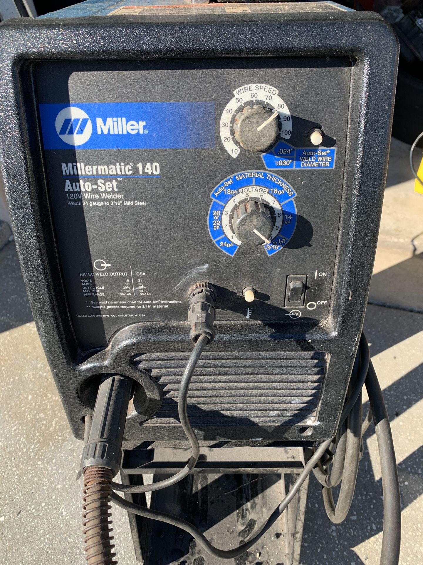 Miller Millermatic 140 auto set for Sale in Port St. Lucie, FL OfferUp