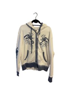 Vintage Y2K Ed Hardy Bejeweled Zip Hoodie Men’s Size XL