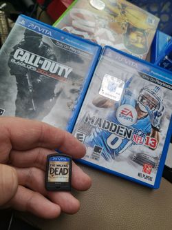 3 PS VITA GAMES The Walking Dead, Call Of Duty declassified, Madden NFL 13