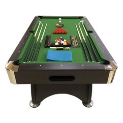 Pool Table And Pub Table And Stools