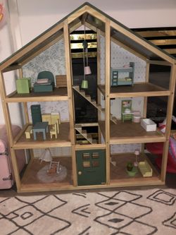 Tiny Land 3-Story Wooden Dollhouse w/ Furniture – Great Condition