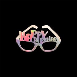 Happy Birthday Party Celebration Paper Holographic Glasses Frame Photo Prop