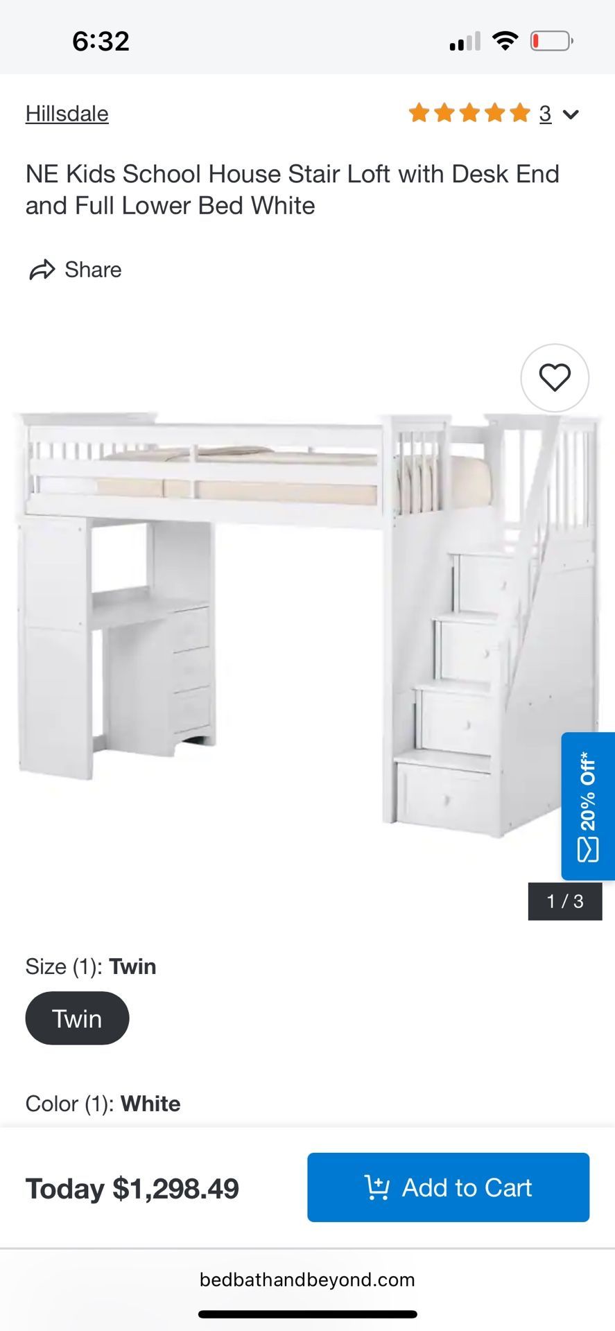 Pottery Barn Inspired Twin Loft Bed With Desk