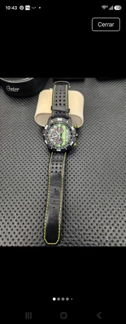 Citizen Eco-Drive Chronograph Men's Watch Black/Green – Excellent Used Condition
