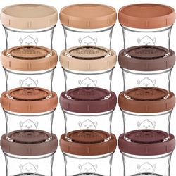 Keababies  12pk 4oz Glass Baby Food Containers With Lids