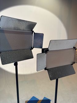 LED Light Panels (Pair) + Stands