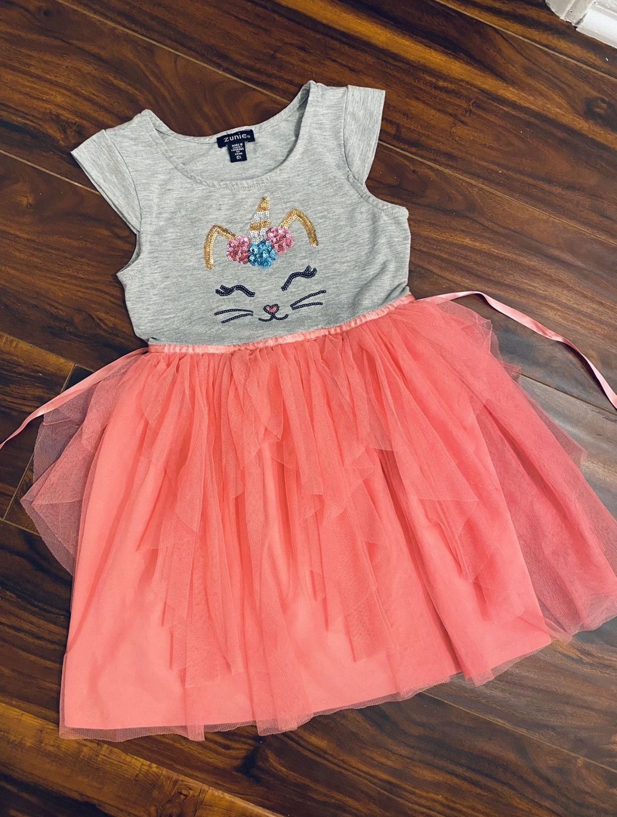 Beautiful Girl’s Unicorn Kitty Tutu Dress Size 6 💖