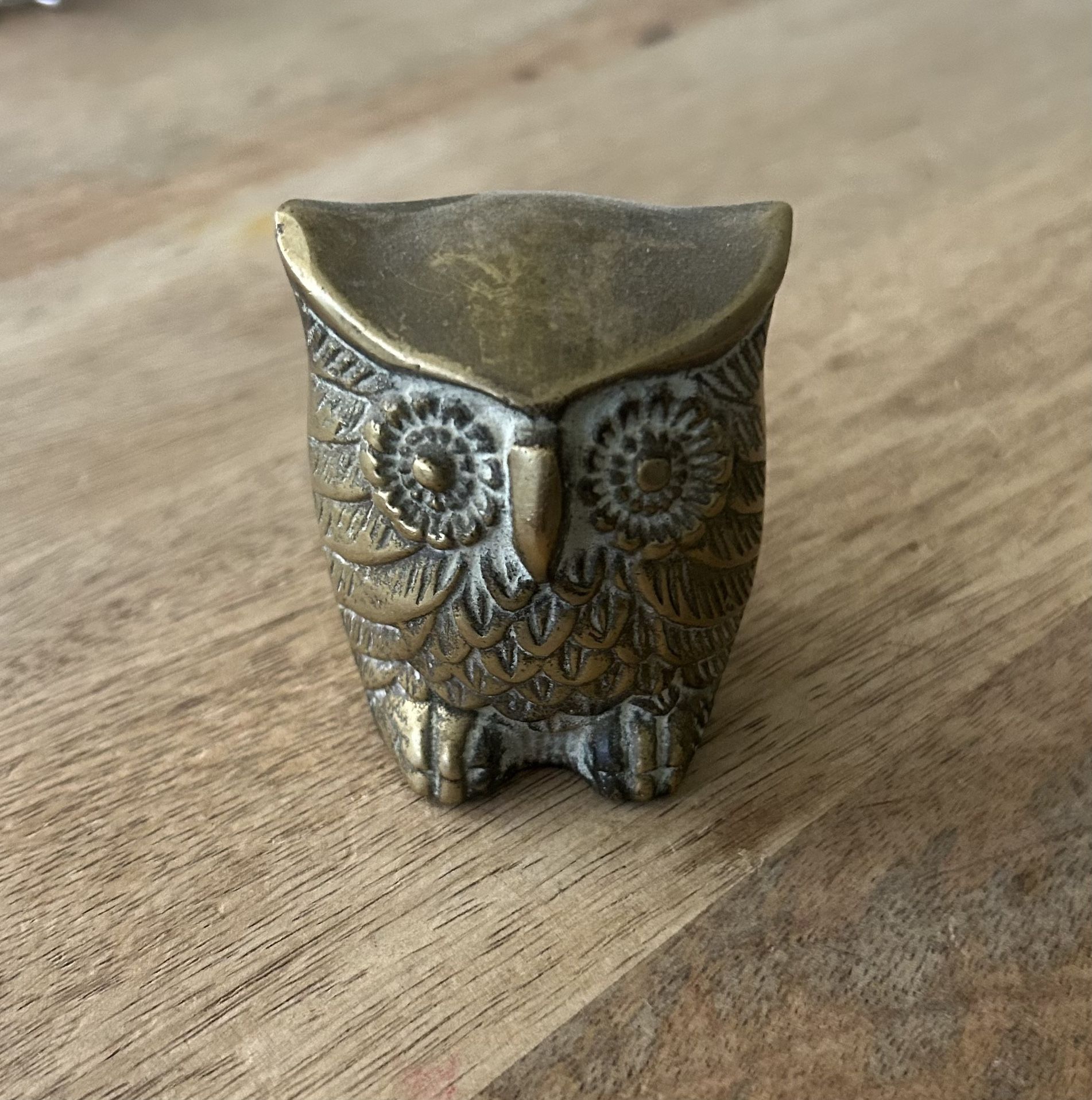 Vintage Brass Owl Figurine