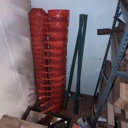 Orange Safety Fence And Posts