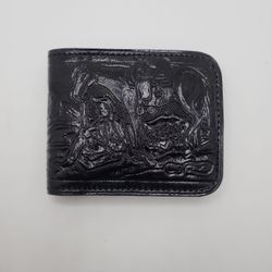 Western Tooled Leather Bi-fold Wallet  