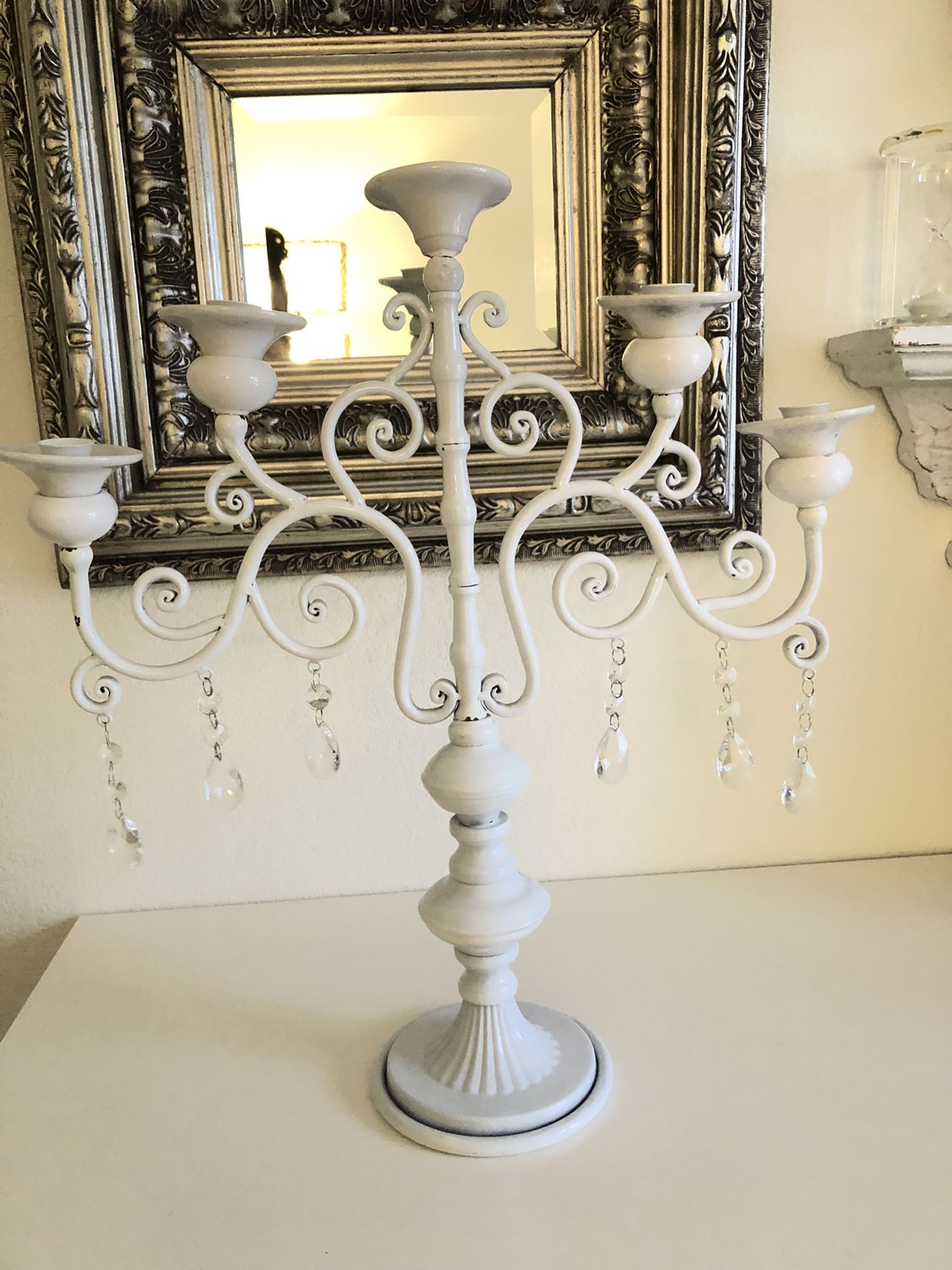 Candle holder shabby chic - home decor