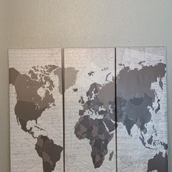 3 Pc Map Wall Art 