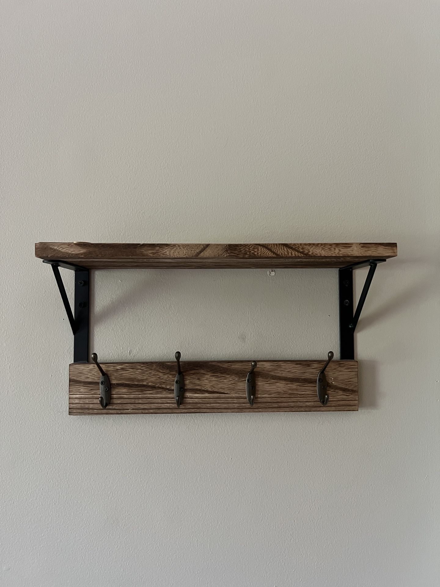 Hanging Coat Rack w Shelf
