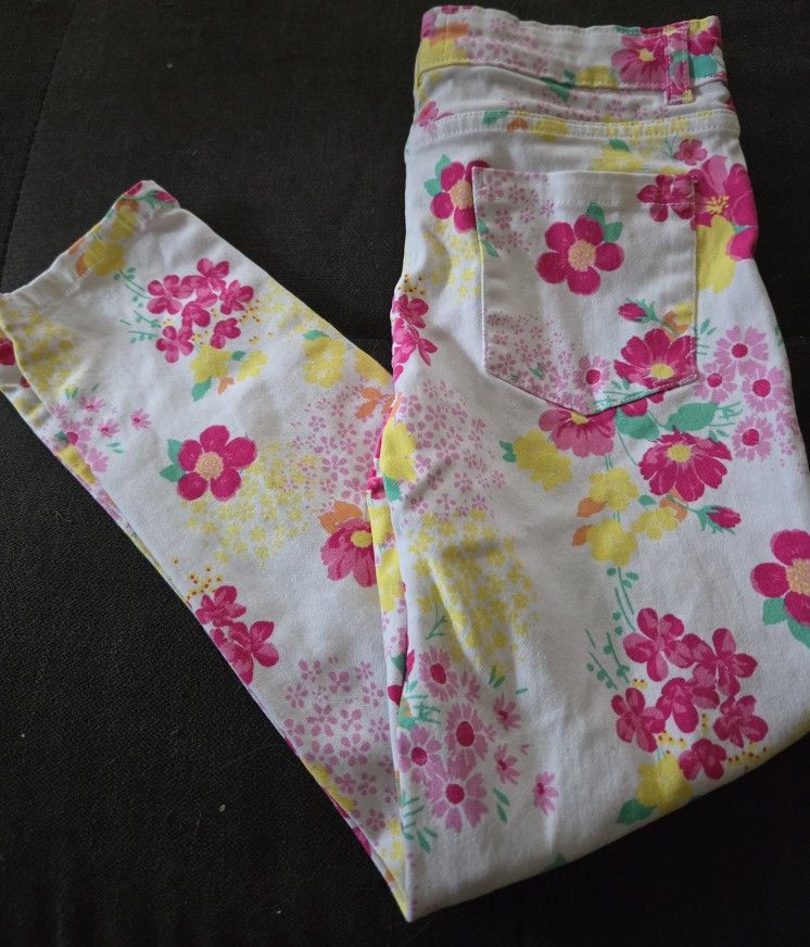 Girls 7/8 Floral Print Pants