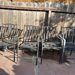 4 Metal  Outdoor Chairs !”