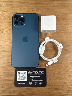 📱 iPhone 12 Pro Max | 256GB | Pacific Blue | AT&T/Cricket Only | Hablo Español