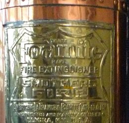 Vintage Foamite Copper and Brass Fire Extinguisher