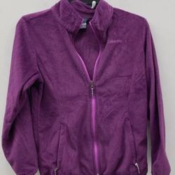Columbia Girls Fleece Soft Comfy Purple Jacket Size L Pre-owned Excellent 