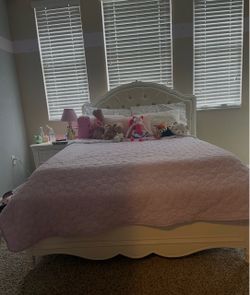 Full bed with nightstand