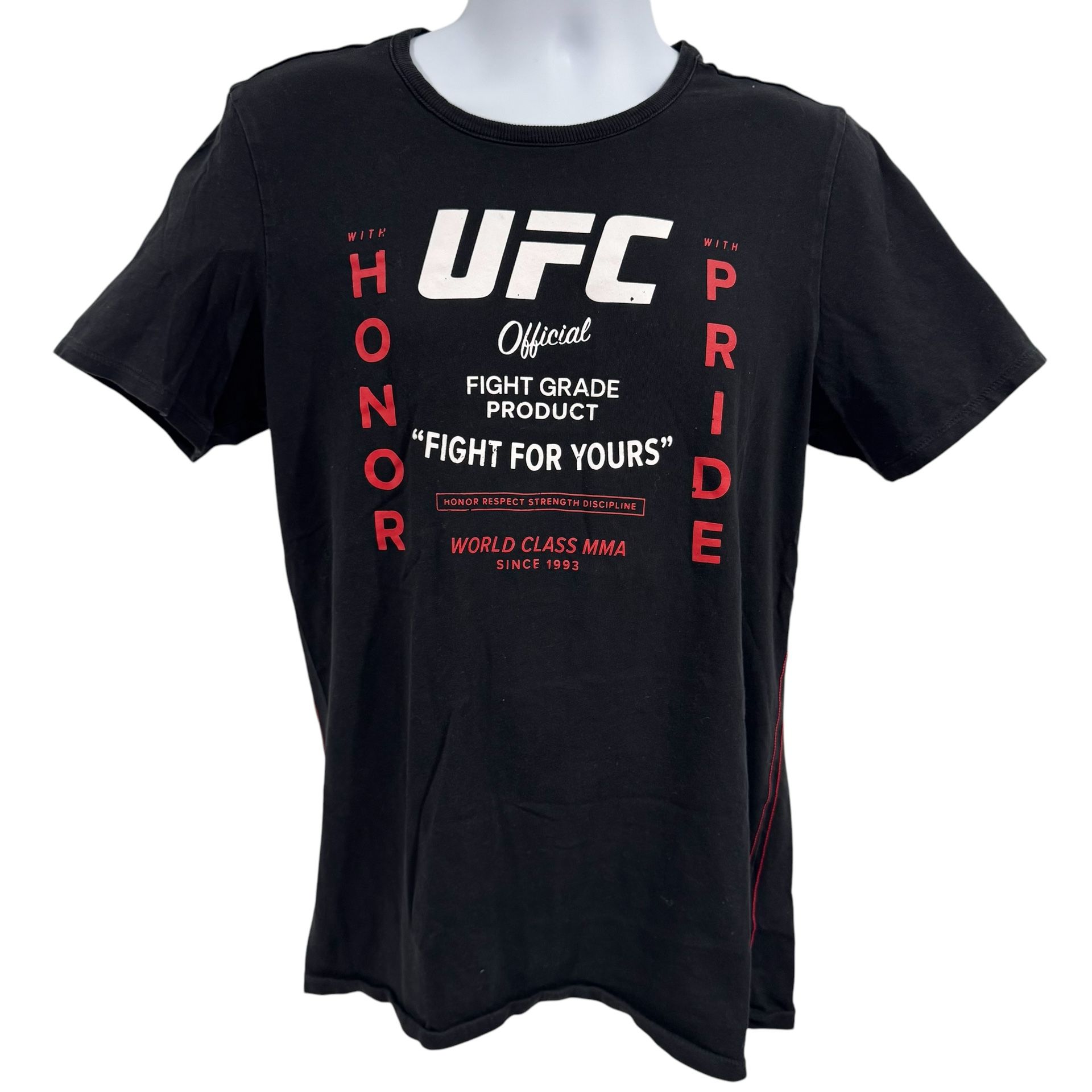 Reebok Official UFC T-Shirt World Class MMA with Pride & Honor Since 1993 Med/Lg