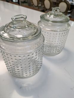 Set Of 6 Glass Cannisters